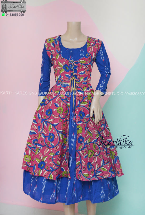 Ikkat/Kalamkari cotton frocks – karthika design studio