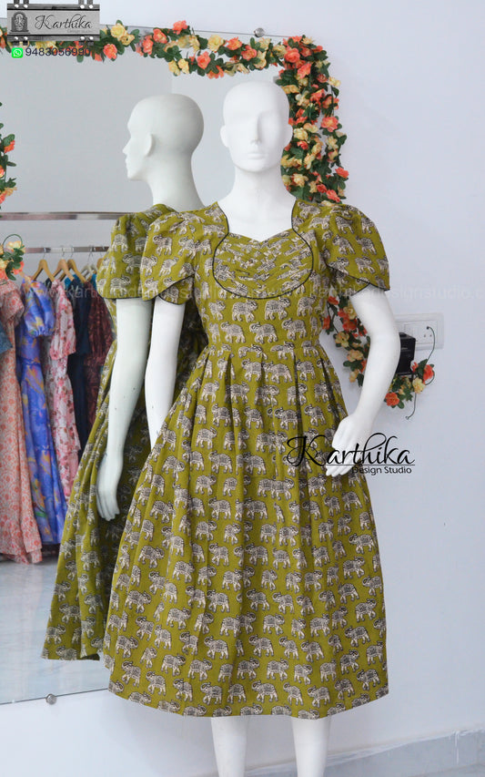 Kalamkari cotton frock