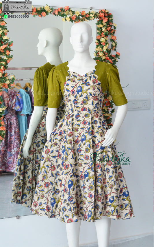 Kalamkari silk frock