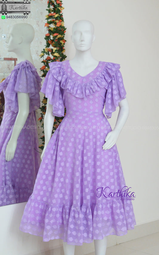 Lavender georgette frock