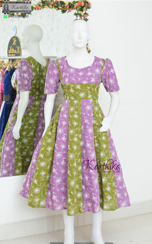 Multicolor embroidered frock