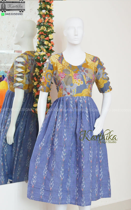 Multicolour cotton frock..