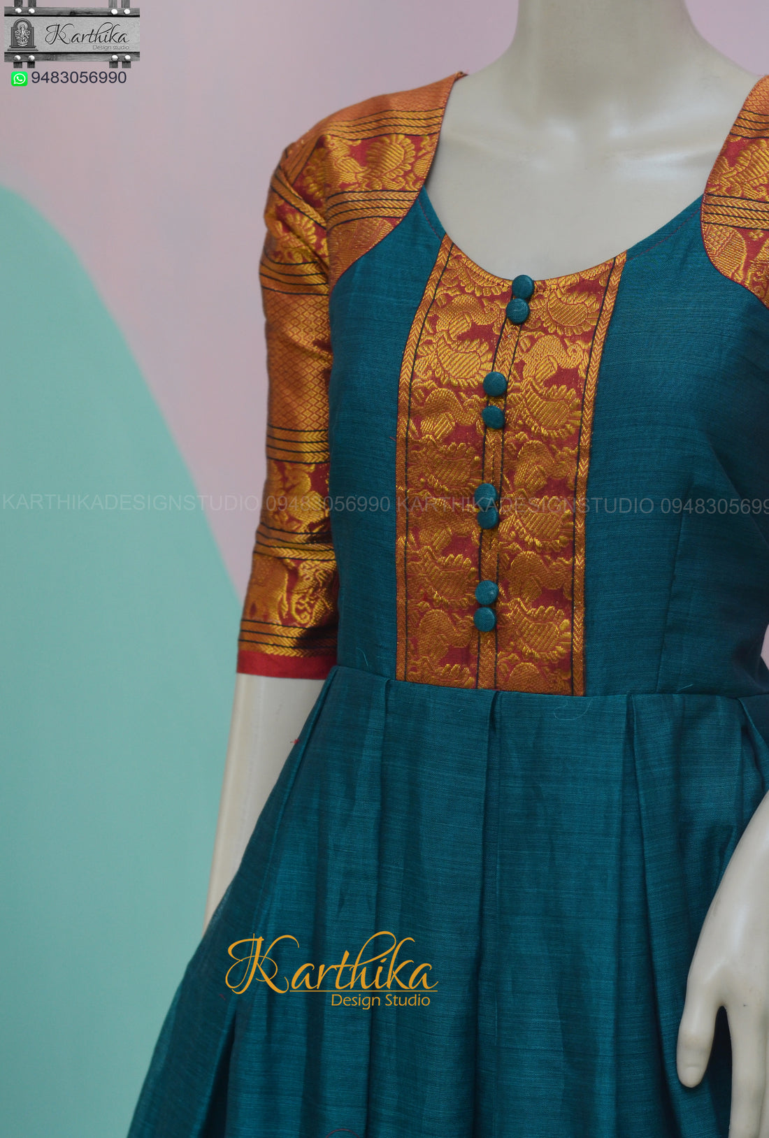 Narayanpet cotton long gown.. – karthika design studio