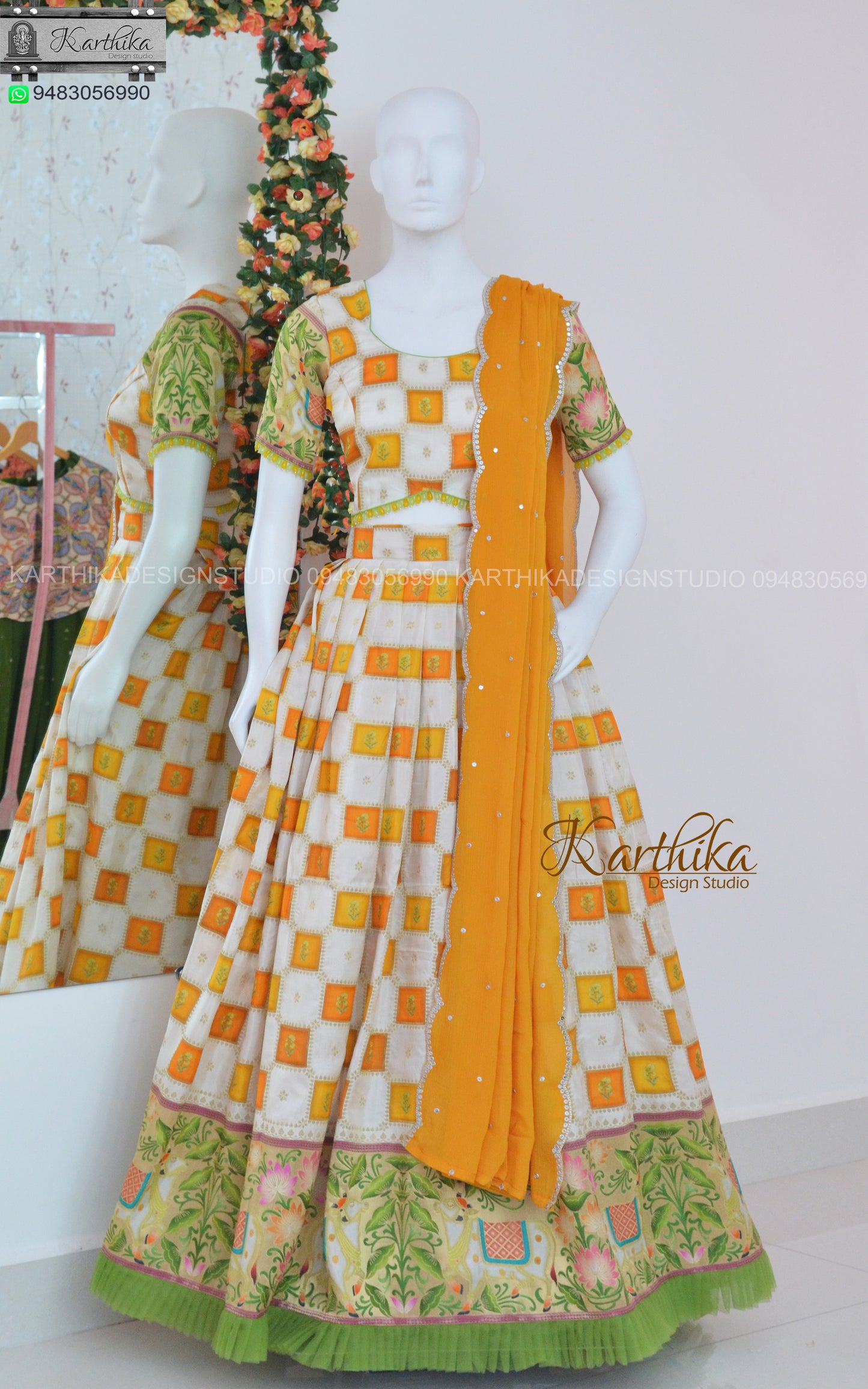 Pichwai Jacquard lehenga