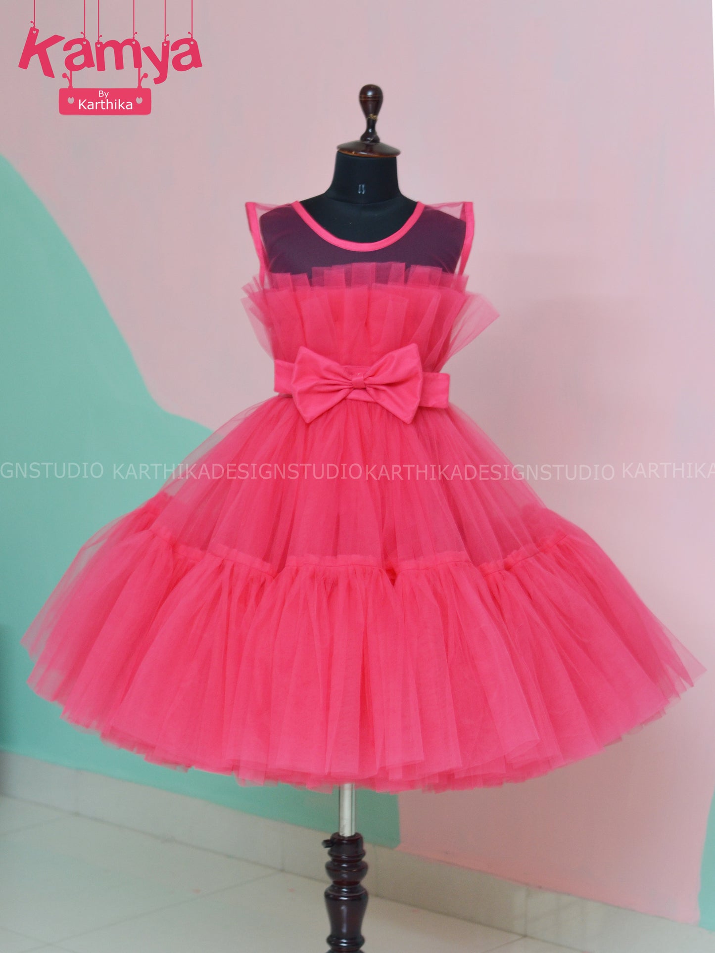 Pink Net frock