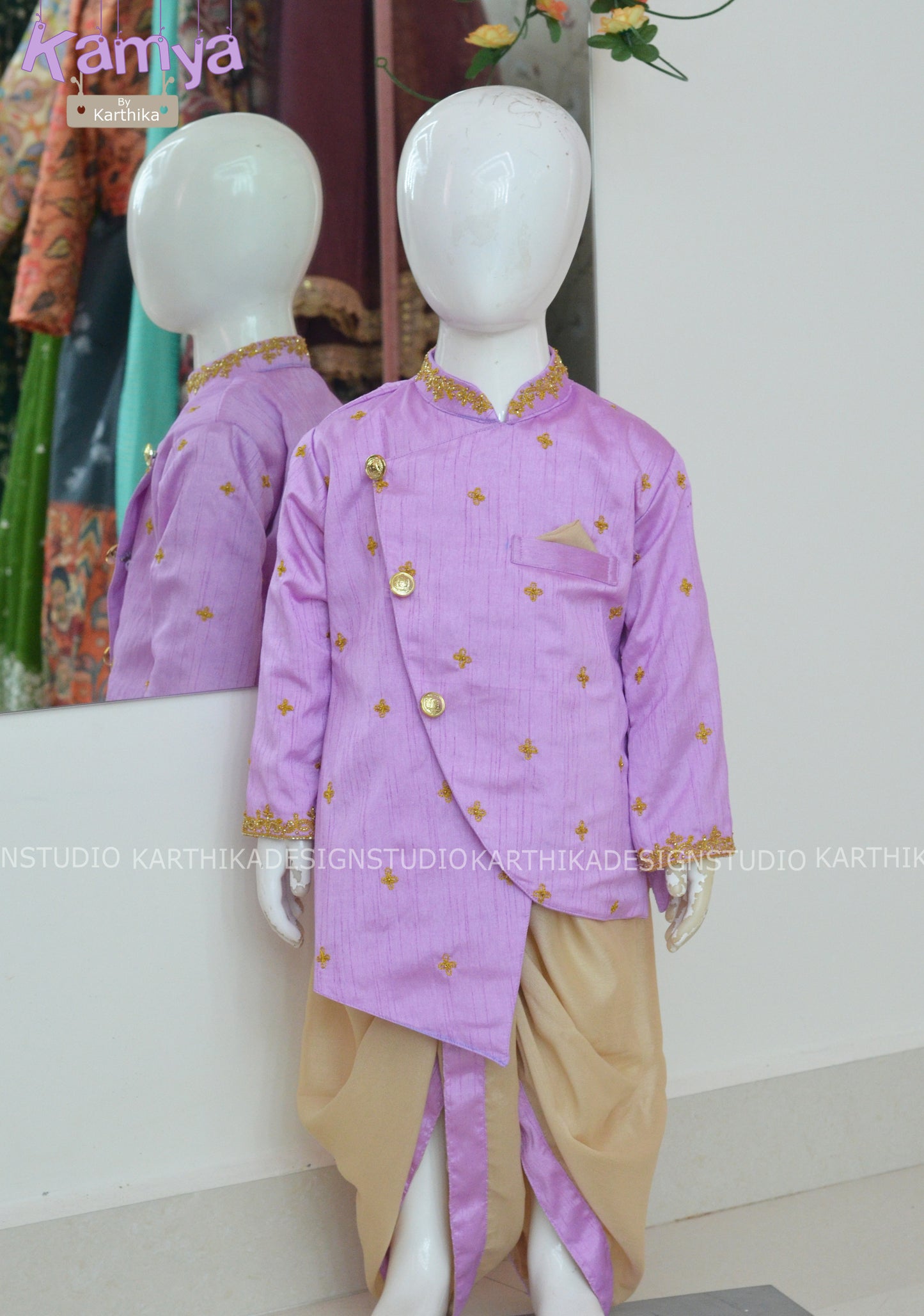 Raw silk Dhothi Kurtha