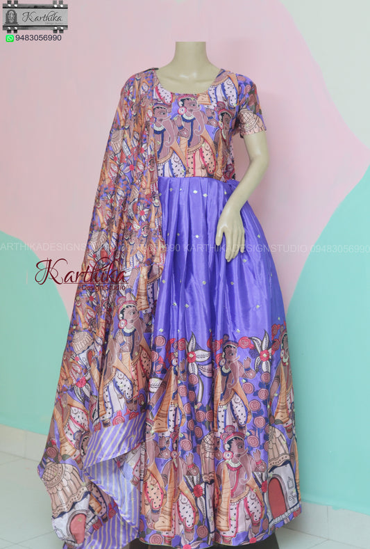 Soft silk long gown..