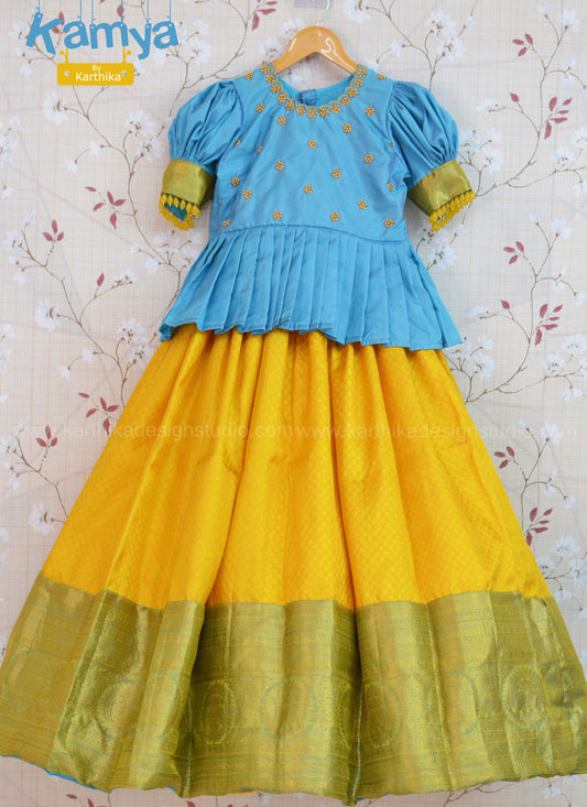 Tissue silk lehenga blouse