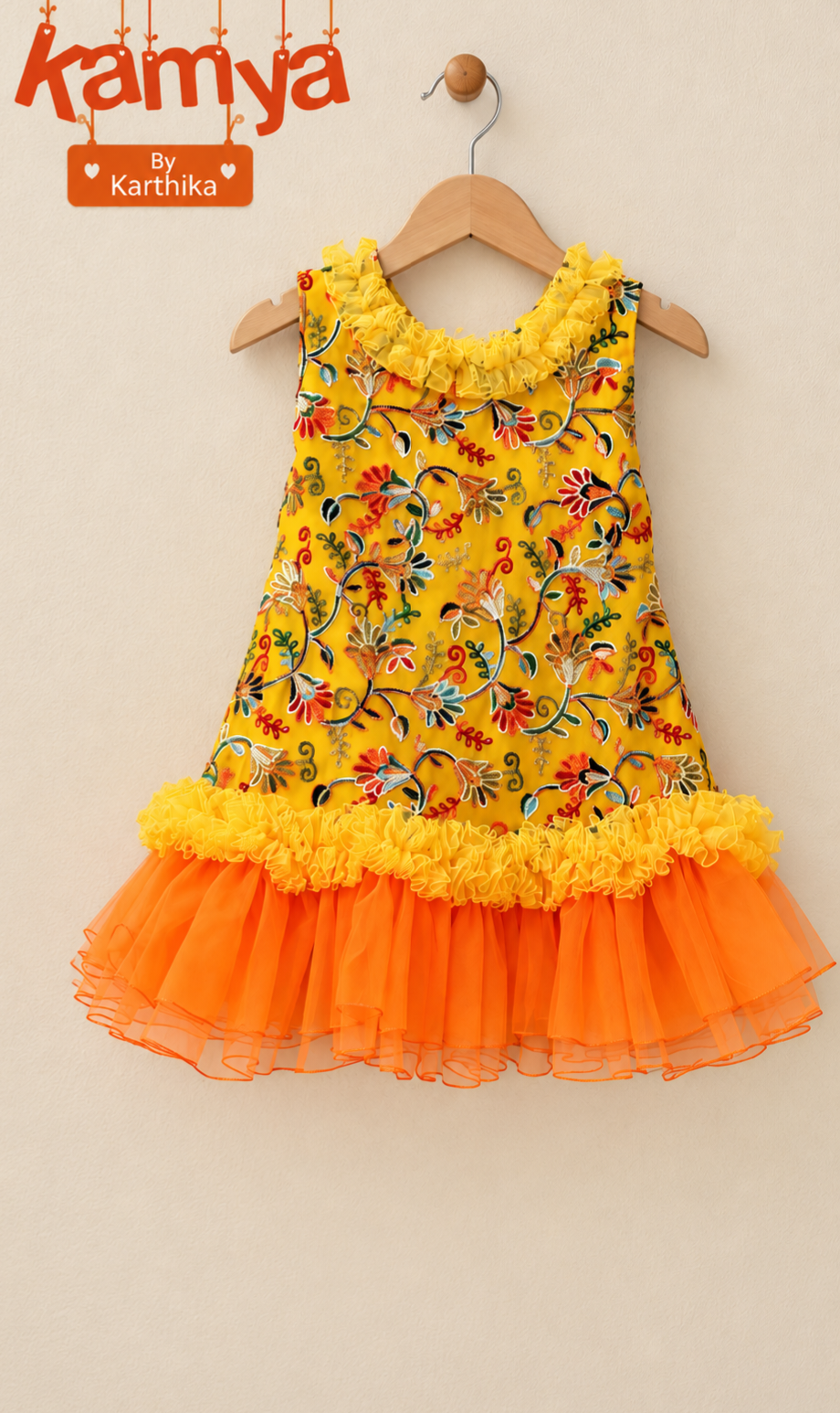 Embroidered georgette frock