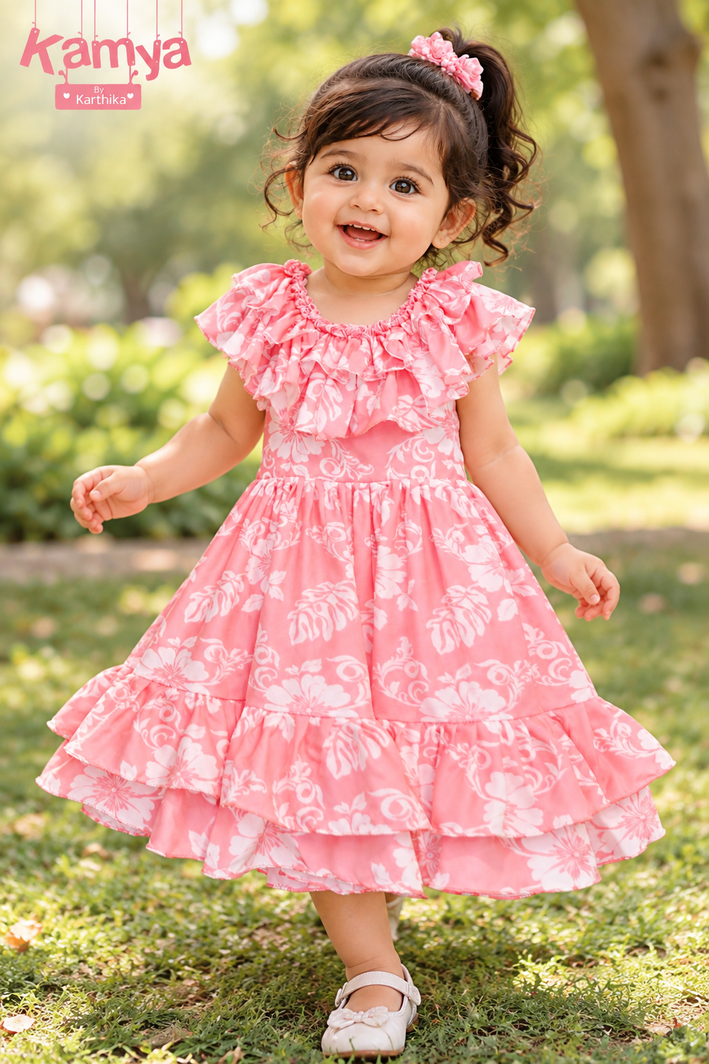 Floral crepe frock