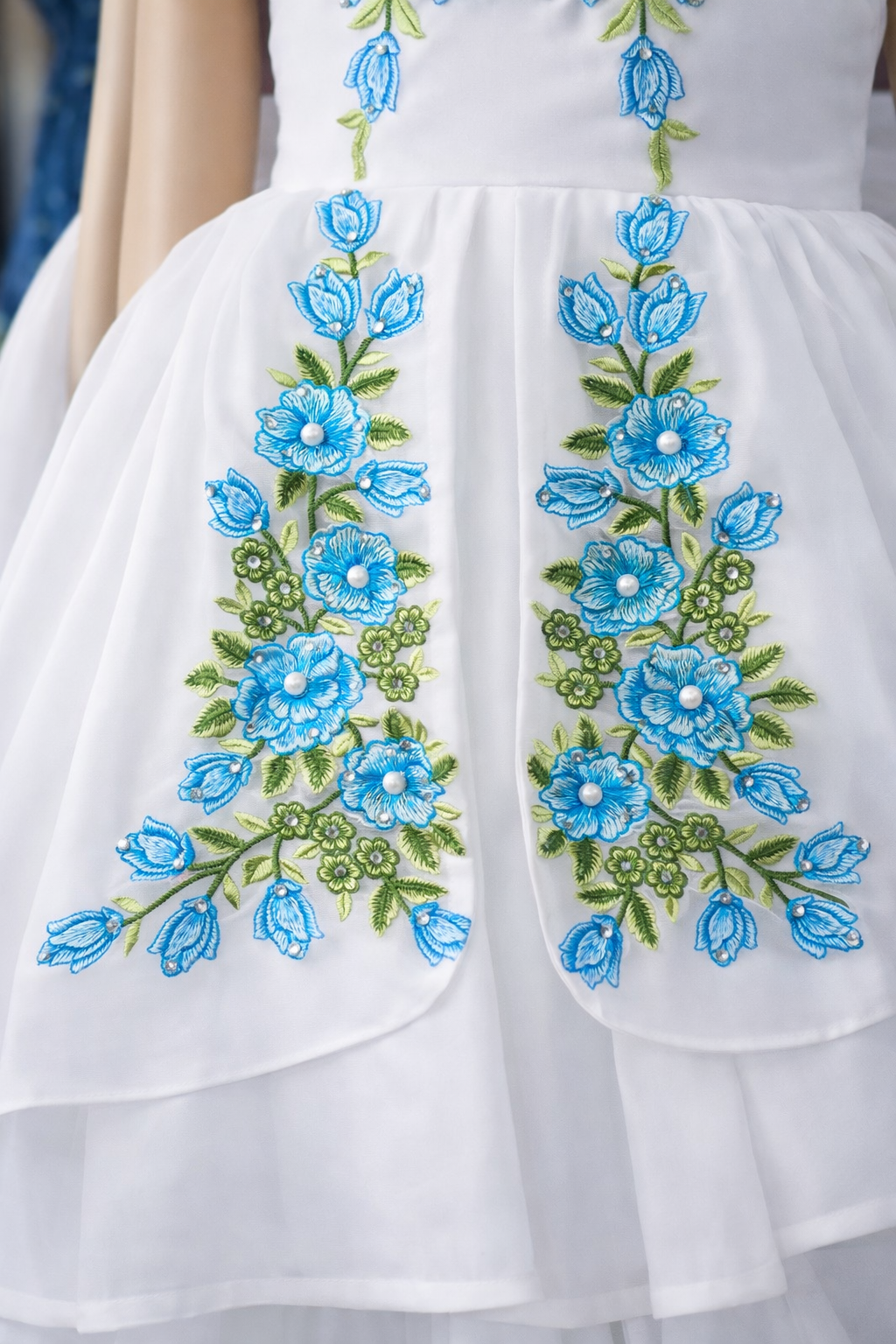 Embroidered georgette frock for kids