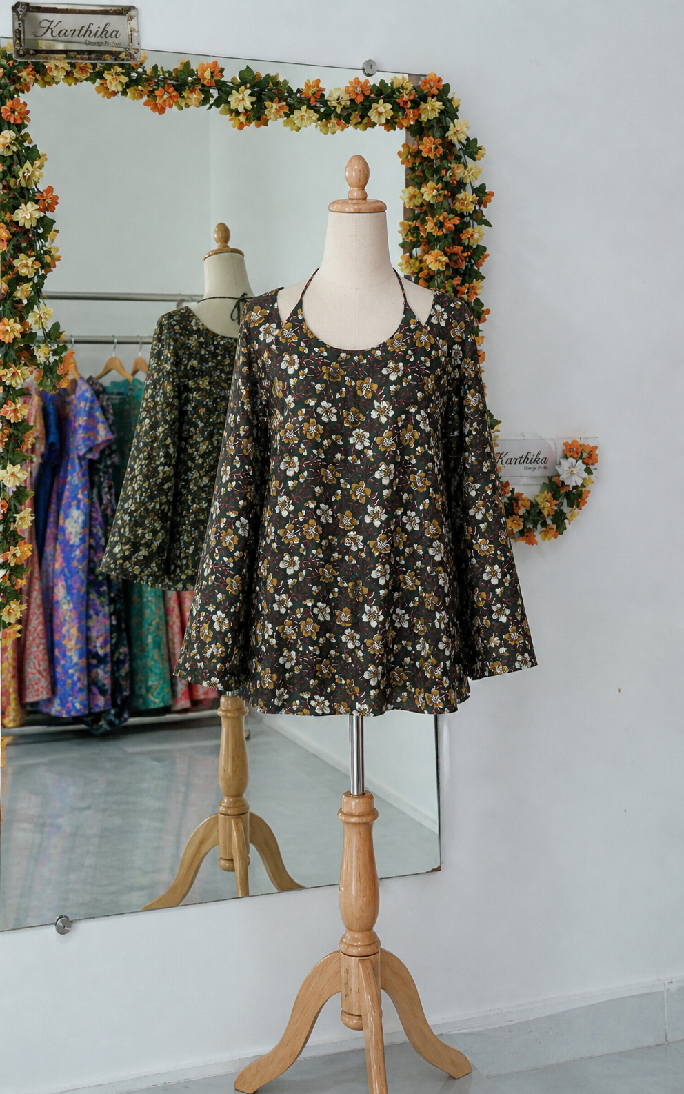 Printed cotton tunic