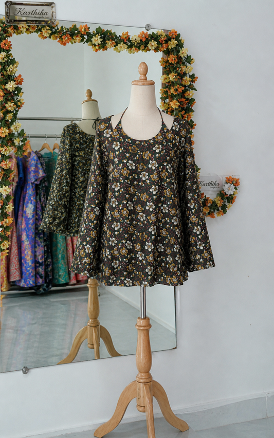 Printed cotton tunic