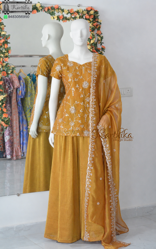 Crushed shimmer tissue sharara