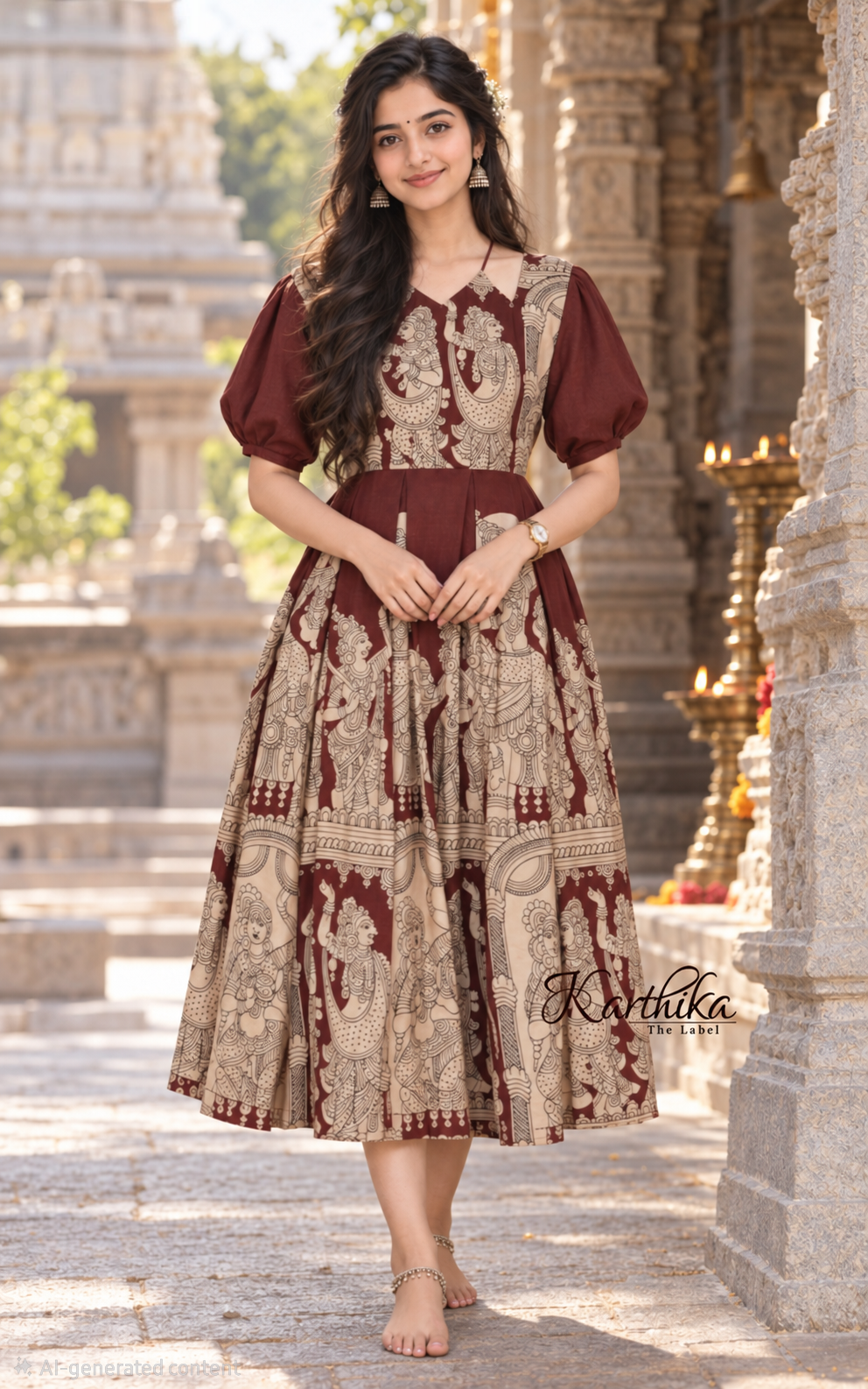 Kalamkari silk frock