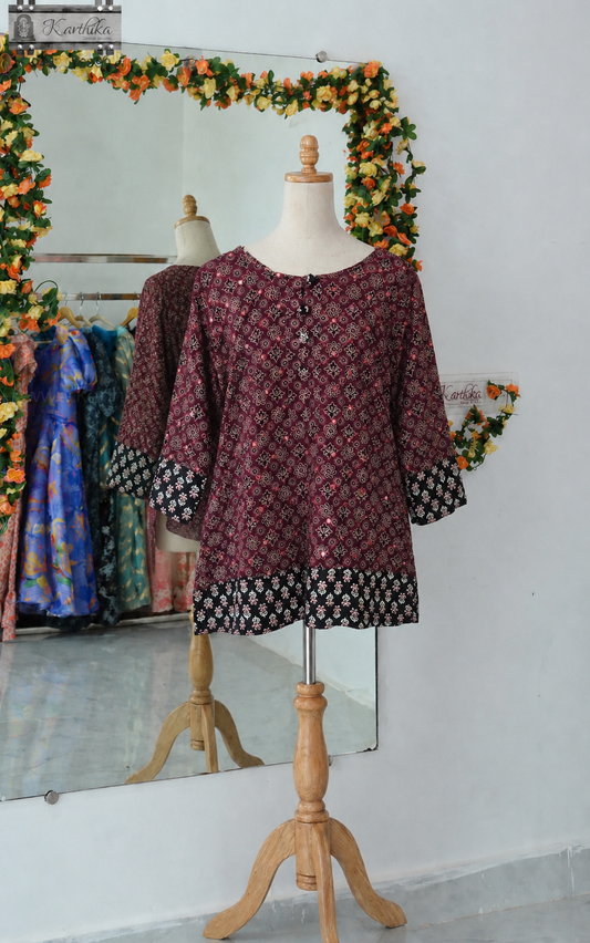 Ajrakh cotton tunic