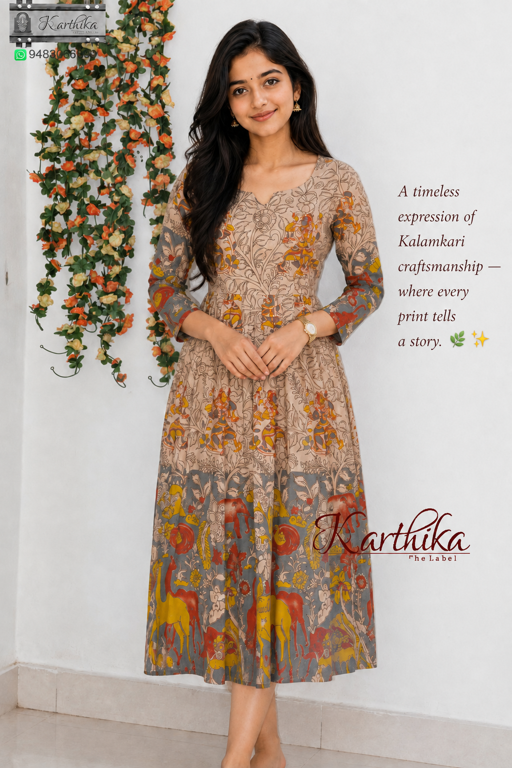 Kalamkari cotton frock