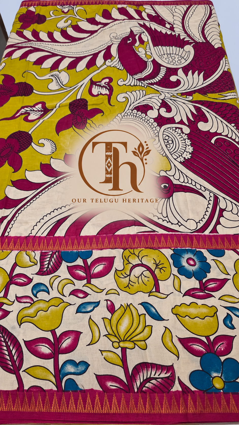 Mangalagiri digital print saree
