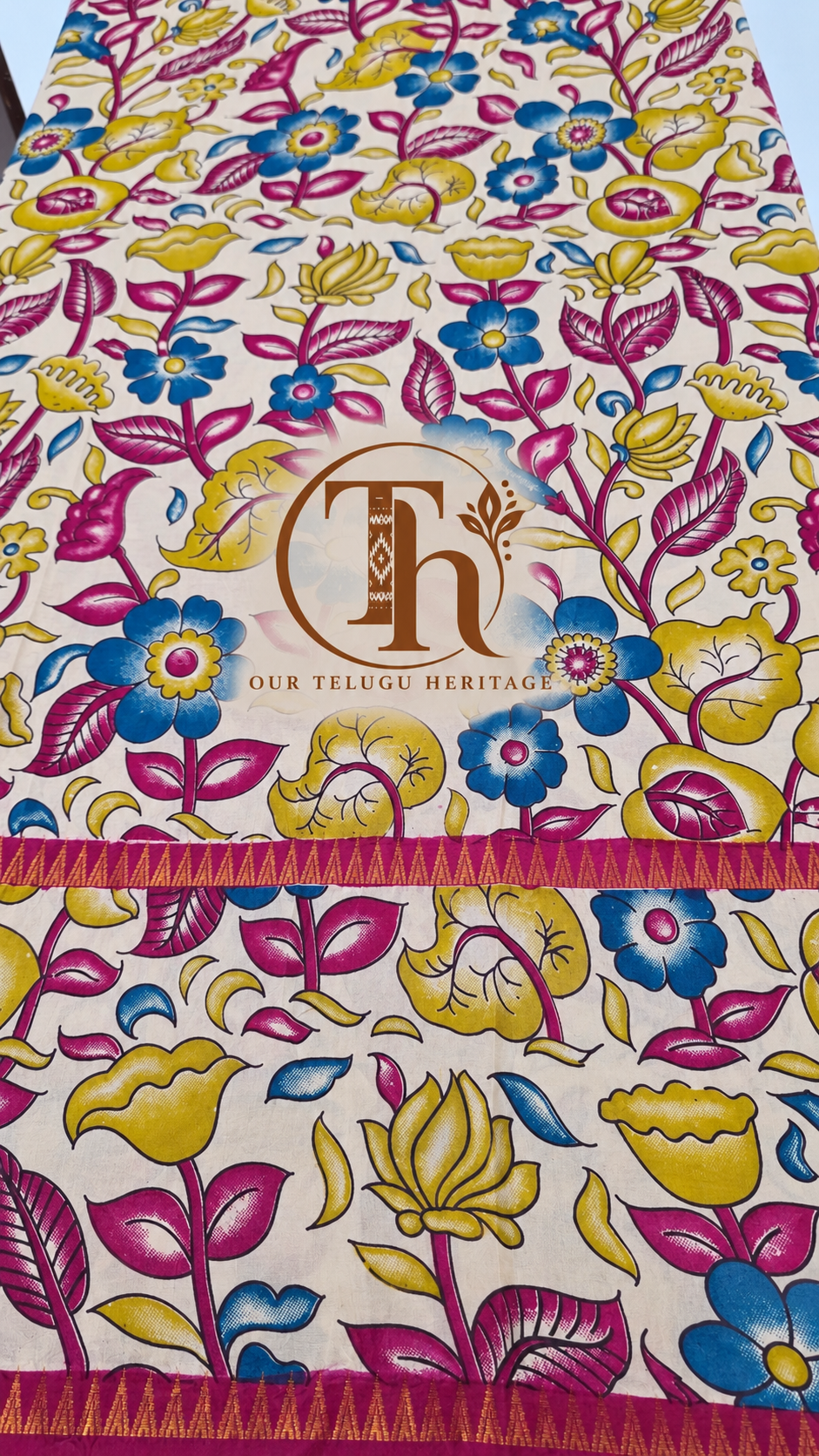 Mangalagiri digital print saree