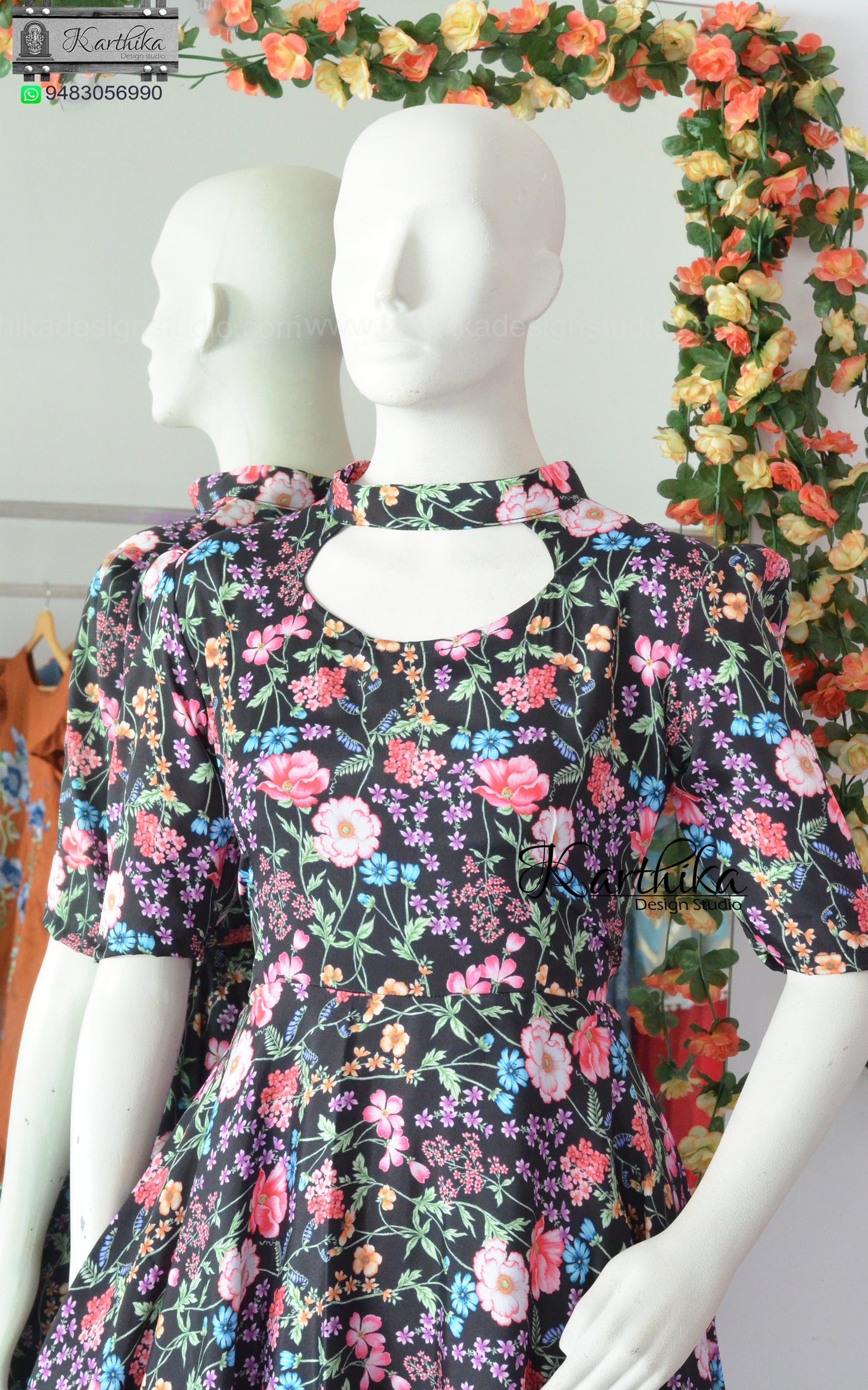 Floral crepe frock