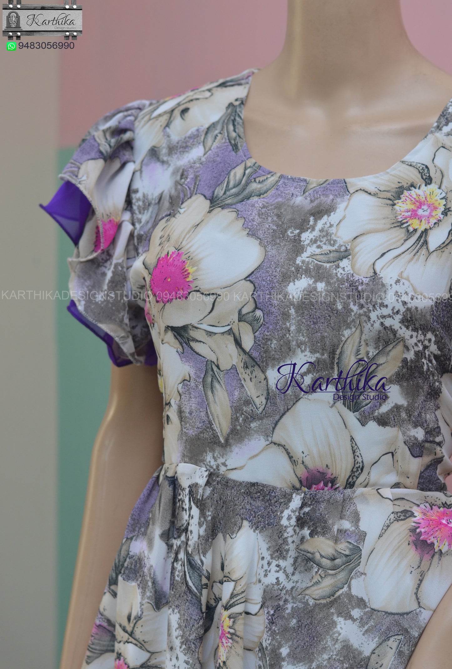 Floral georgette frock..