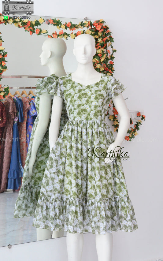Floral georgette frock