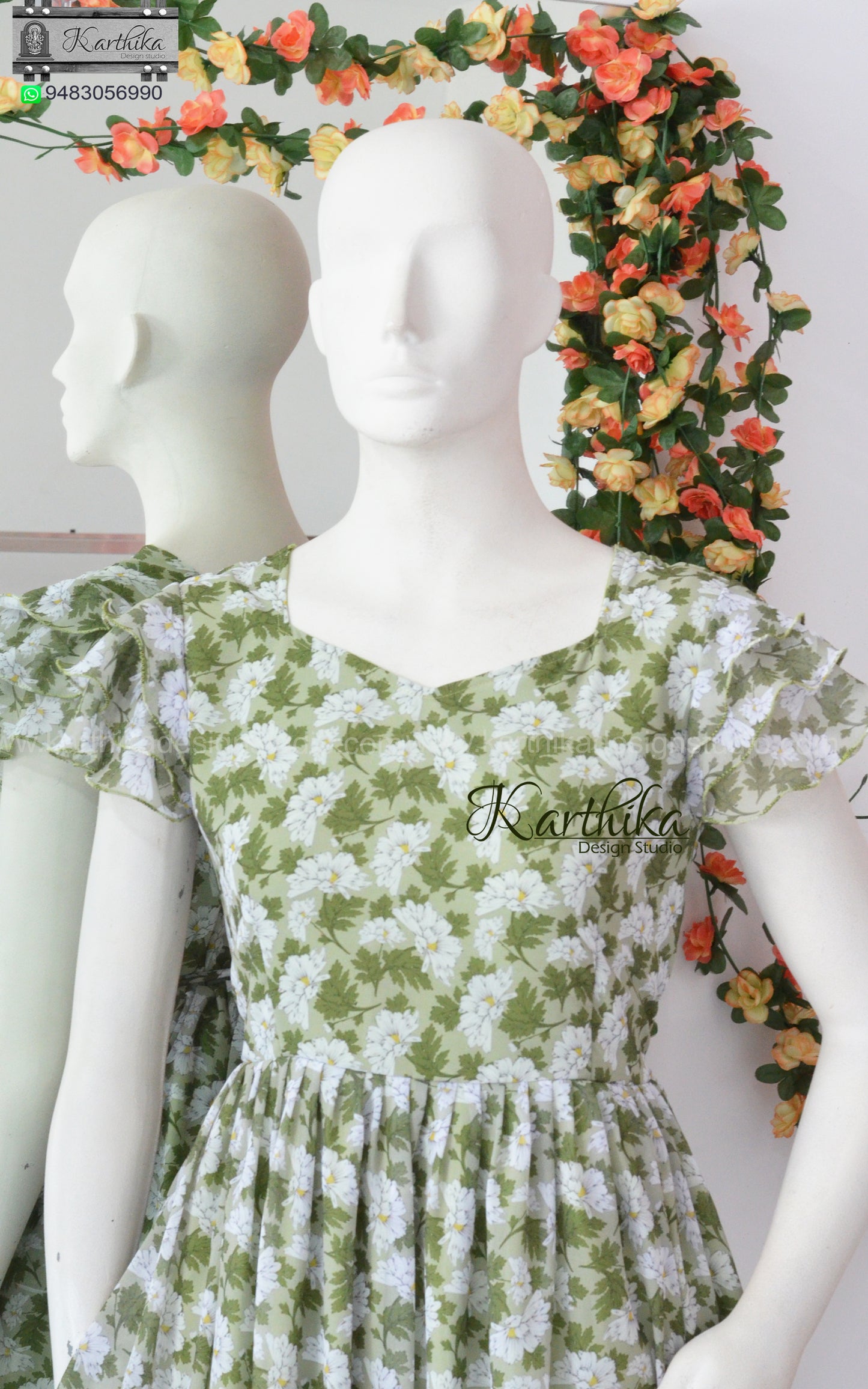 Floral georgette frock
