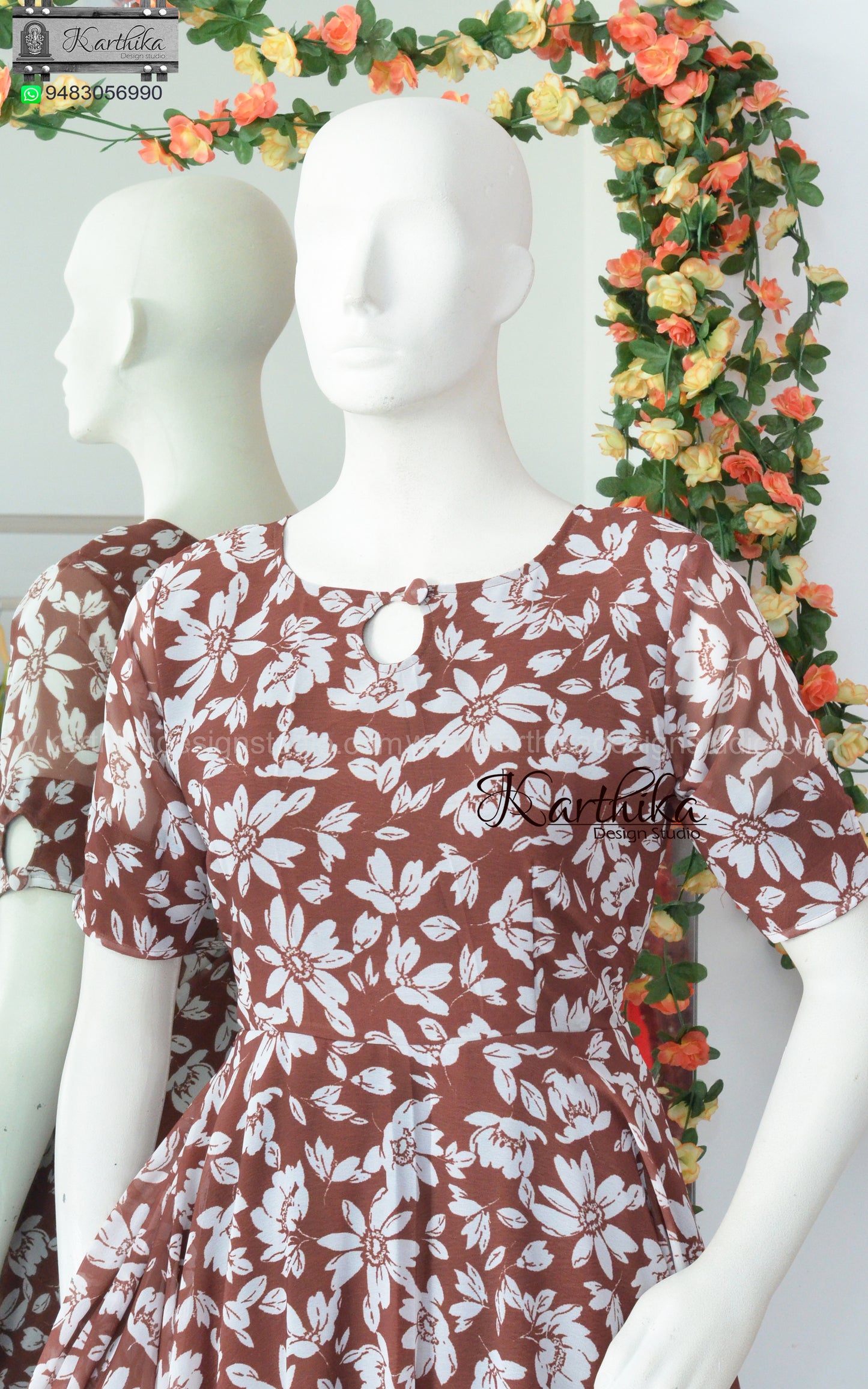 Floral georgette frock