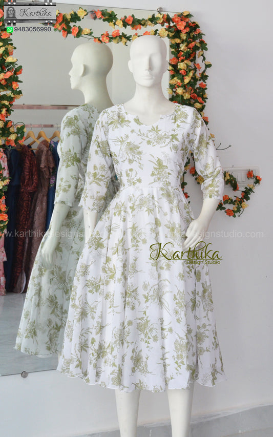 Floral georgette frock