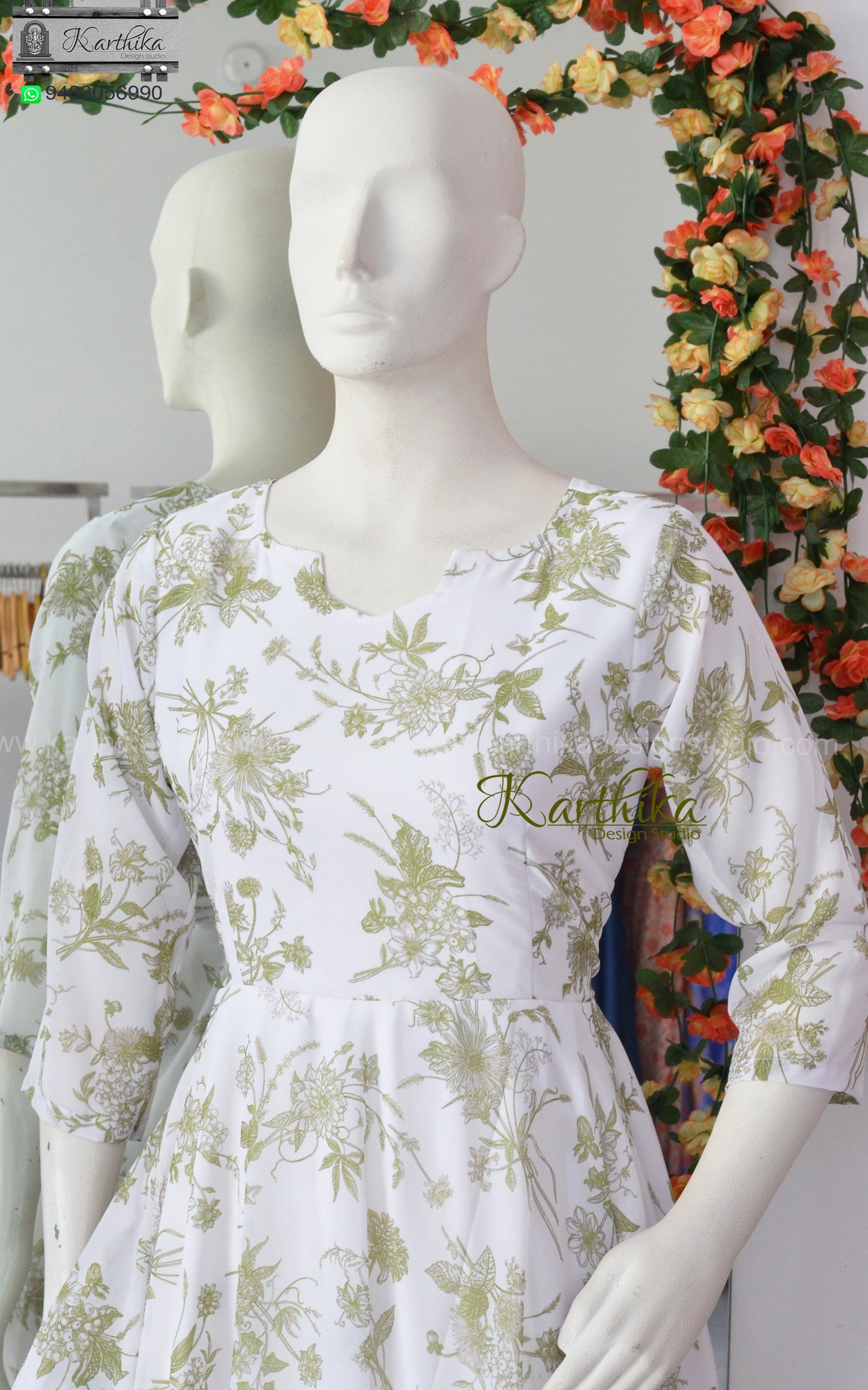 Floral georgette frock