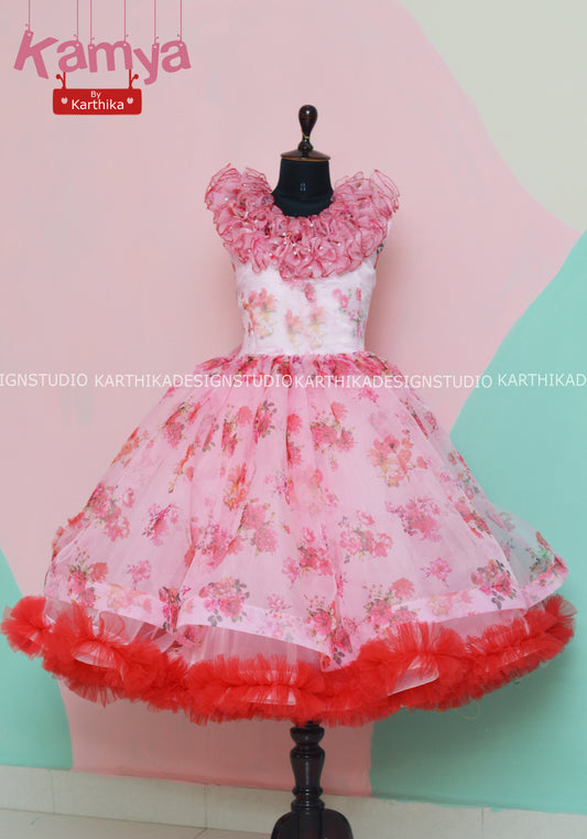 Floral organza frock