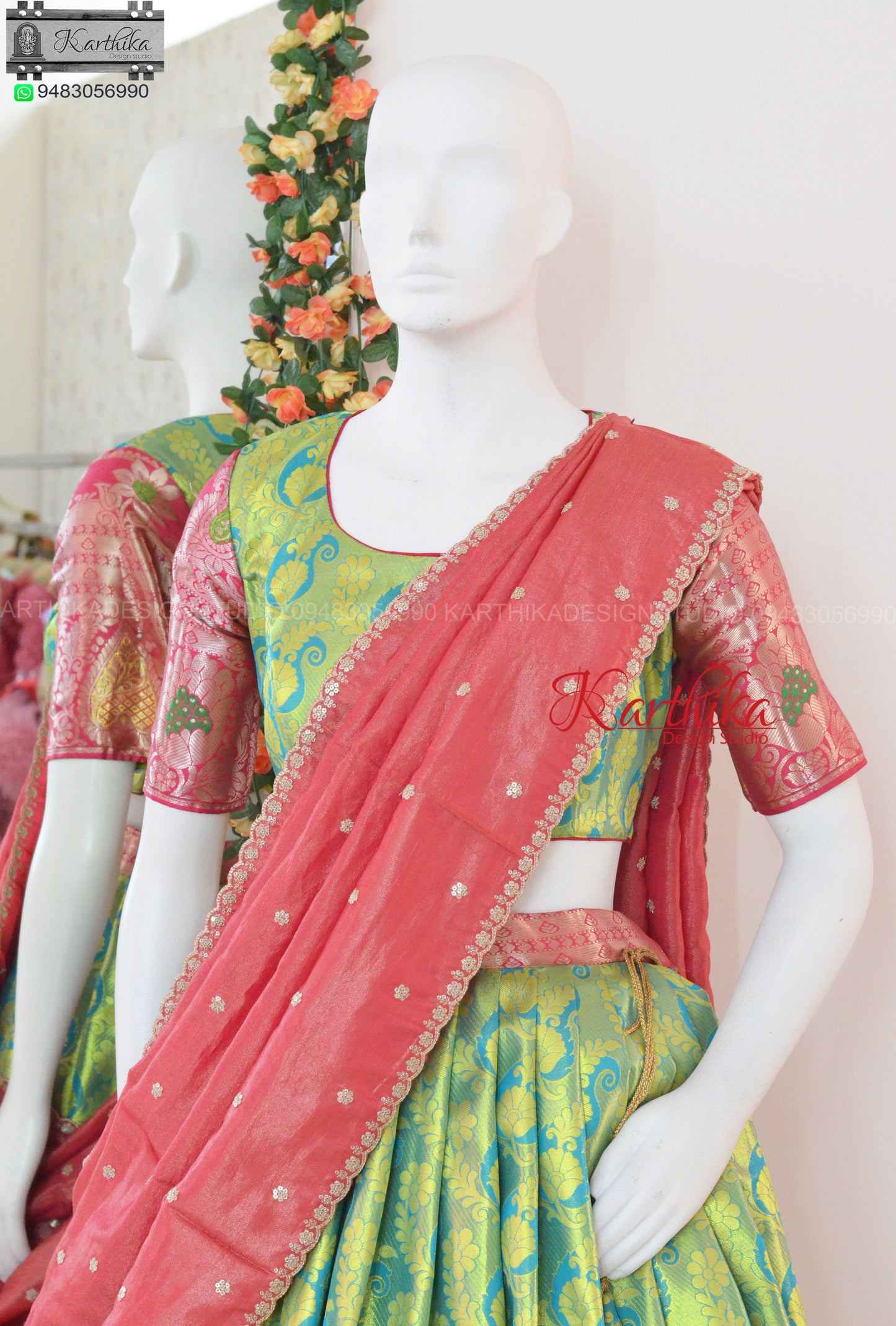 Semi Kanchi silk langa voni