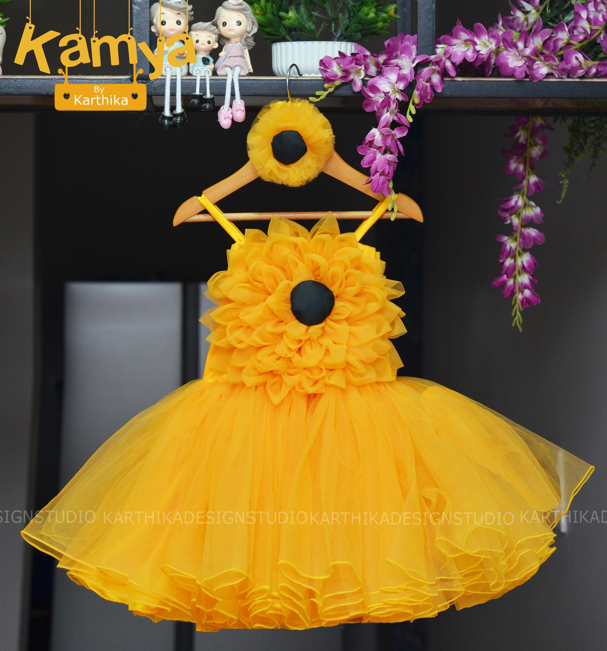 Sunflower theme frock Sunflower theme frock