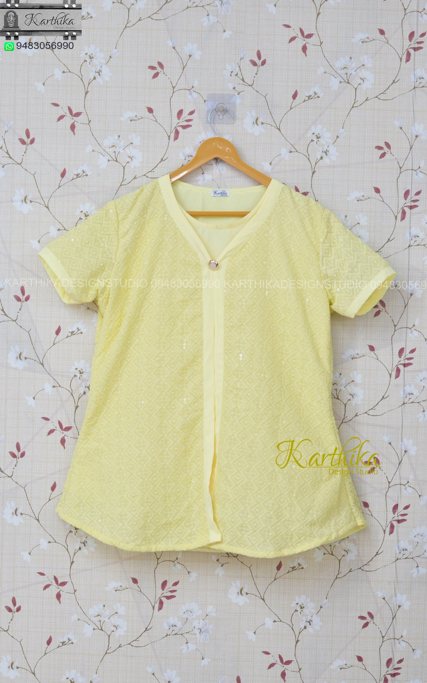 Chikankari cotton Tunic for jeans