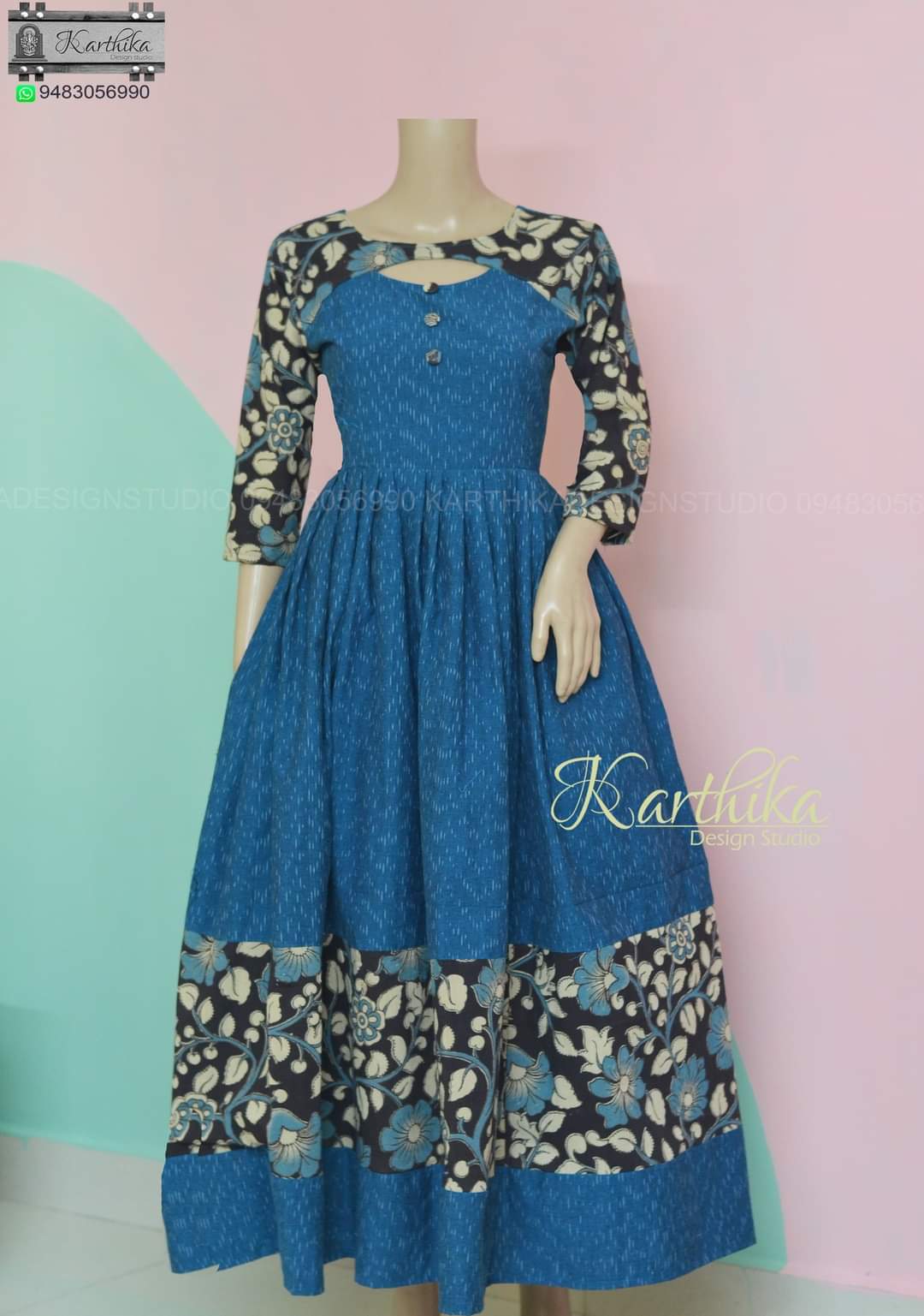 Ikkat cotton and kalamkari silk frock @karthikadesignstudio call or  whatsapp at 0948305699… | Frock design for stitching, Kids dress patterns,  Kids designer dresses