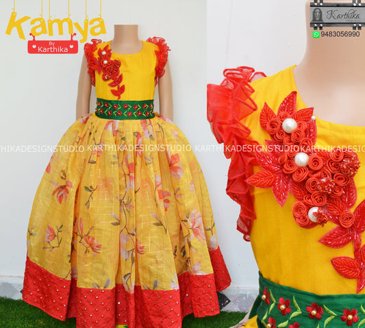 Chanderi silk frock