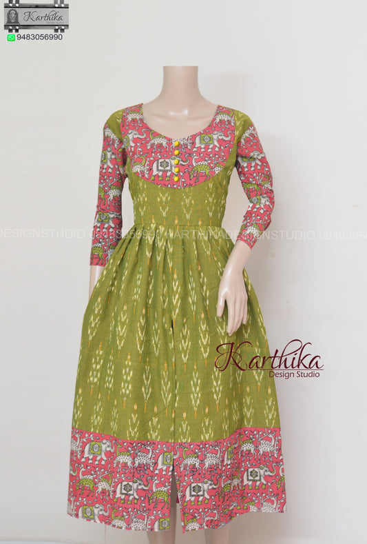 Ikkat/Kalamkari kurthi