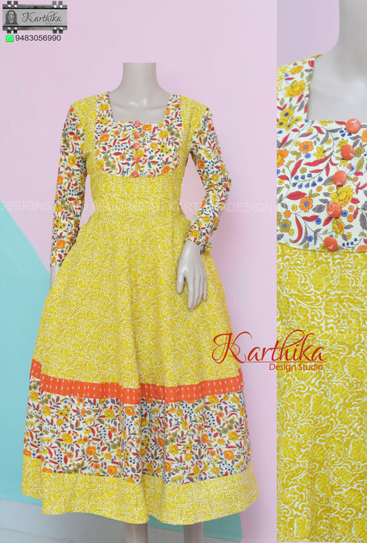 Kantha cotton/printed cotton kurthi..